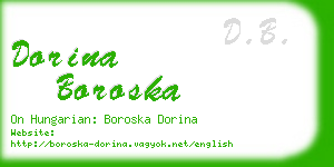 dorina boroska business card